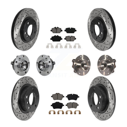 Hub Bearing Coated Brake Rotor Pad Front Rear Kit (10Pc) For Mini Cooper Paceman