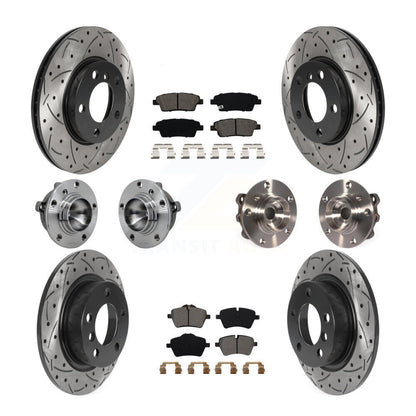 Hub Bearing Coated Brake Rotor Pad Front Rear Kit (10Pc) For Mini Cooper Paceman