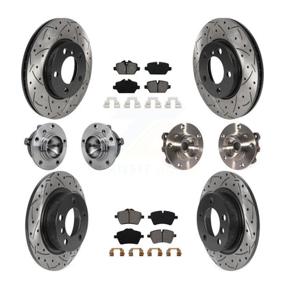 Hub Bearing Coated Brake Rotor Pad Front Rear Kit (10Pc) For Mini Cooper Paceman