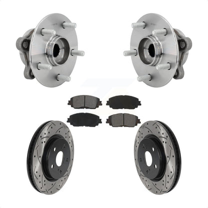 Hub Bearing Drilled Slot Brake Rotor Pads Front Kit For Toyota C-HR Lexus UX250h