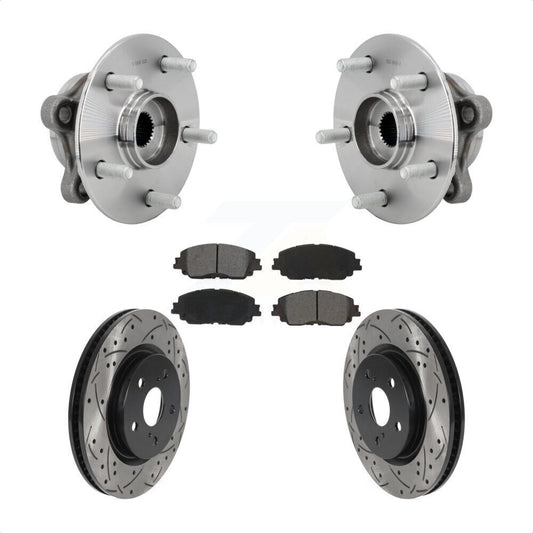 Hub Bearing Drilled Slot Brake Rotor Pads Front Kit For Toyota C-HR Lexus UX250h