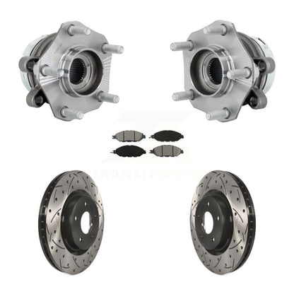 Hub Bearing Assembly Coat Drill Slot Brake Rotor Pad Front Kit For Nissan Murano