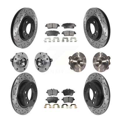 Hub Bearing Coated Brake Rotor Pad Front Rear Kit (10Pc) For Mini Cooper Paceman