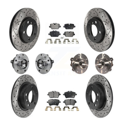 Hub Bearing Coated Brake Rotor Pad Front Rear Kit (10Pc) For Mini Cooper Paceman