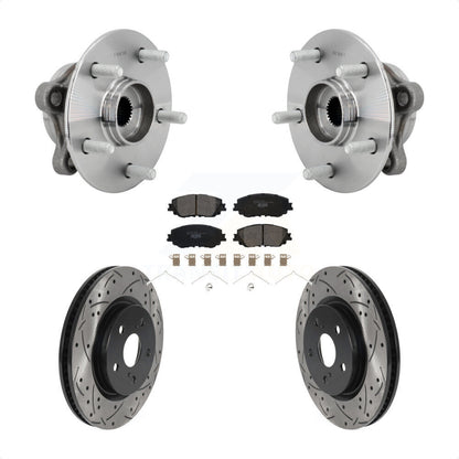 Hub Bearing Drilled Slot Brake Rotor Pads Front Kit For Toyota C-HR Lexus UX250h