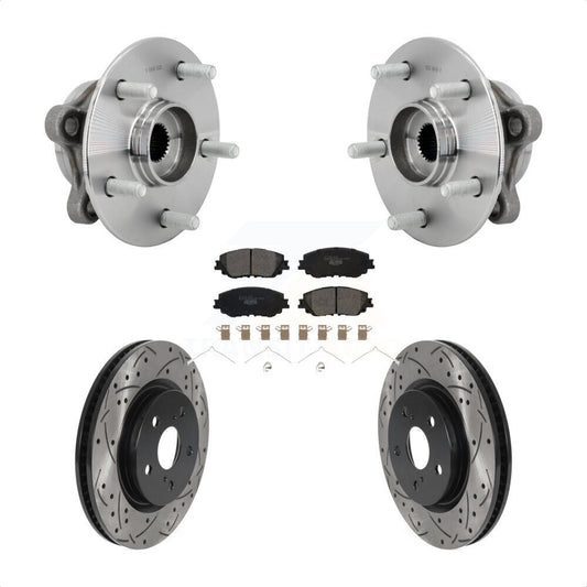 Hub Bearing Drilled Slot Brake Rotor Pads Front Kit For Toyota C-HR Lexus UX250h