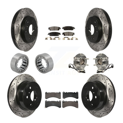Hub Bearing Coat Brake Rotor Pads Shoe Front Rear Kit (10Pc) For GMC Sierra 1500