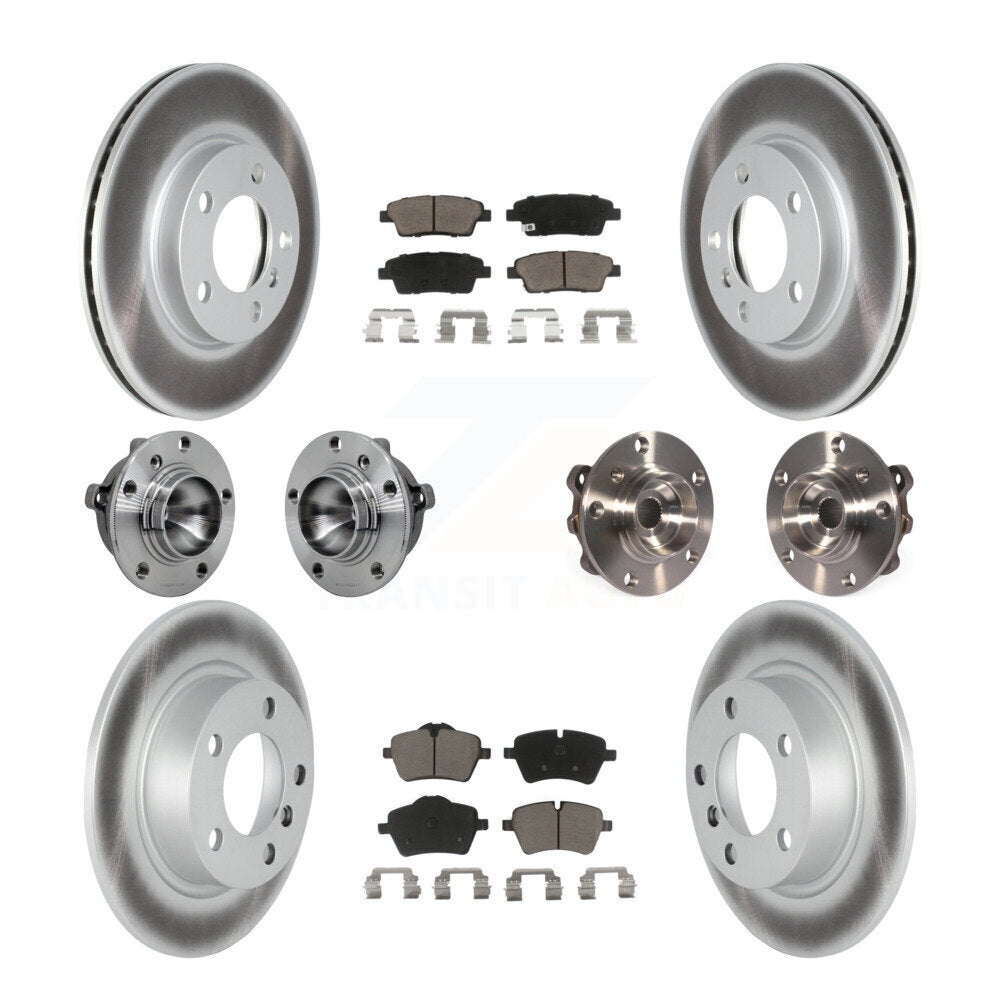 Hub Bearing Coated Brake Rotor Pad Front Rear Kit (10Pc) For Mini Cooper Paceman
