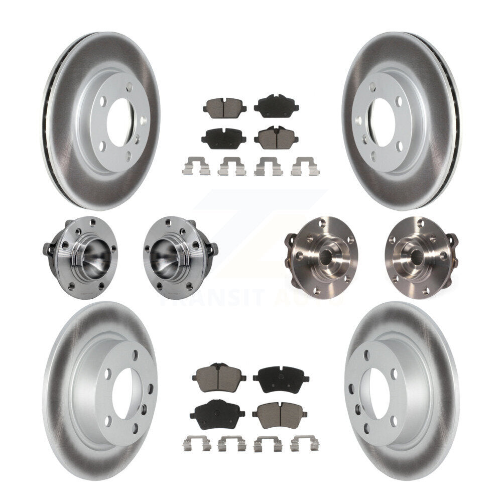 Hub Bearing Coated Brake Rotor Pad Front Rear Kit (10Pc) For Mini Cooper Paceman