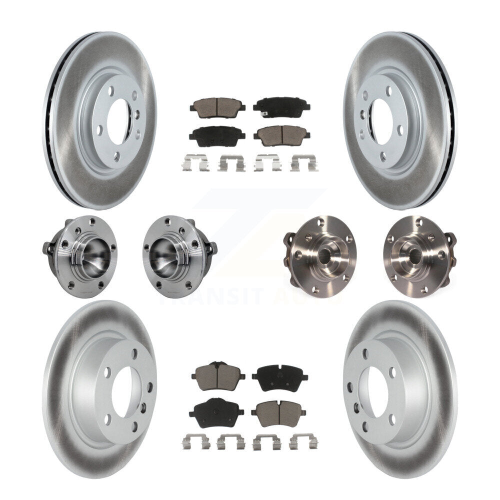Hub Bearing Coated Brake Rotor Pad Front Rear Kit (10Pc) For Mini Cooper Paceman