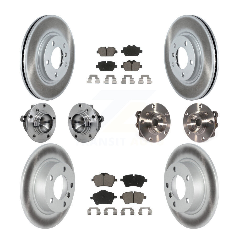 Hub Bearing Coated Brake Rotor Pad Front Rear Kit (10Pc) For Mini Cooper Paceman