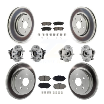 Hub Bearing Coated Disc Brake Rotor & Pads Front Rear Kit (10Pc) For Toyota C-HR
