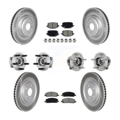 Hub Bearing Coat Brake Rotor Pads Front Rear Kit (10Pc) For Lincoln Aviator Ford