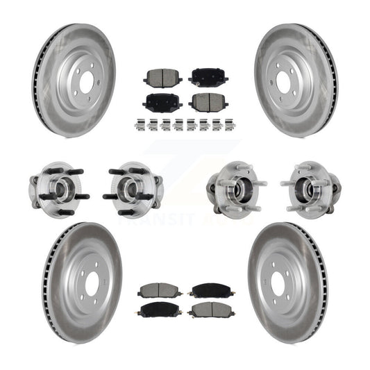 Hub Bearing Coat Brake Rotor Pads Front Rear Kit (10Pc) For Lincoln Aviator Ford