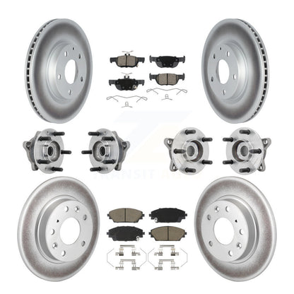 Hub Bearing Coat Brake Rotor Pad Front Rear Kit (10Pc) For 20-22 Mazda CX-30 AWD