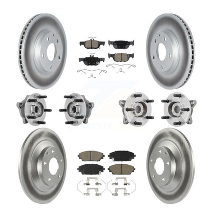 Hub Bearing Coat Brake Rotor Pad Front Rear Kit (10Pc) For 20-22 Mazda CX-30 AWD