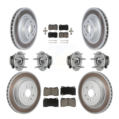 Hub Bearings Coated Disc Brake Rotors And Pads Front Rear Kit (10Pc) For Tesla S