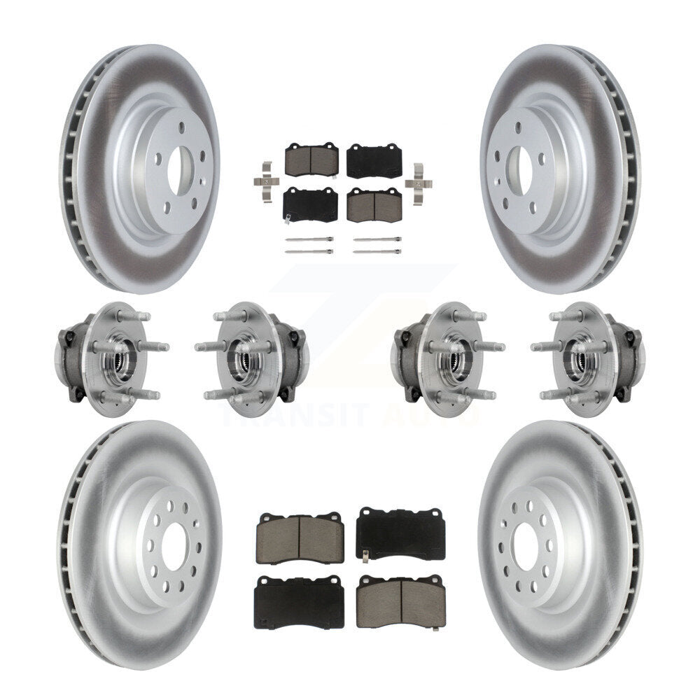Hub Bearing Coat Brake Rotor Pad Front Rear Kit (10Pc) For 16 Tesla S From 04