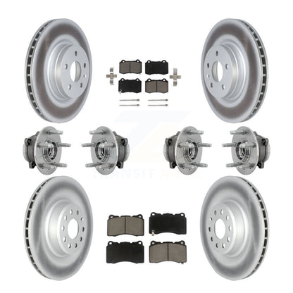 Hub Bearing Coat Brake Rotor Pad Front Rear Kit (10Pc) For 16 Tesla S From 04