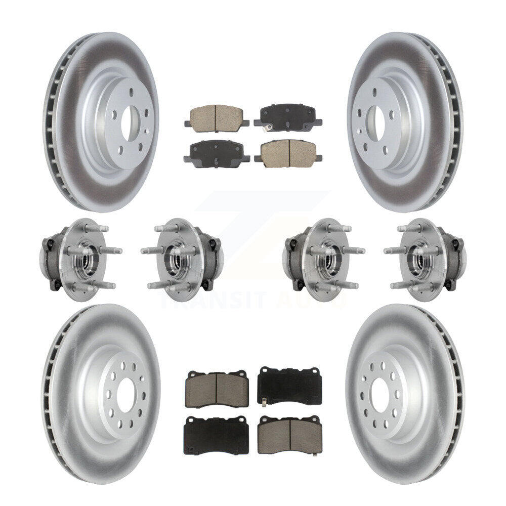 Hub Bearing Coated Brake Rotor Pad Front Rear Kit (10Pc) For 2017-2019 Tesla X S