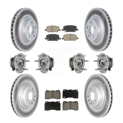 Hub Bearing Coated Brake Rotor Pad Front Rear Kit (10Pc) For 2017-2019 Tesla X S