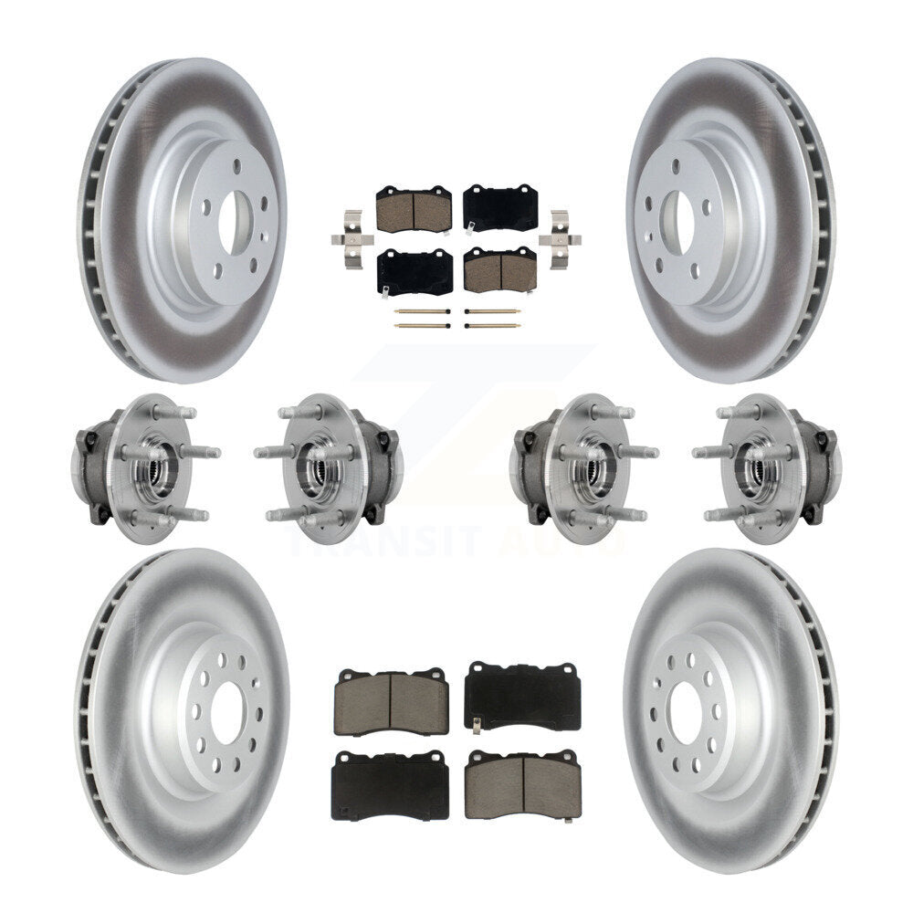 Hub Bearing Coated Brake Rotor Pad Front Rear Kit (10Pc) For 2017-2019 Tesla X S