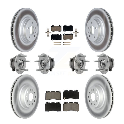Hub Bearing Coated Brake Rotor Pad Front Rear Kit (10Pc) For 2017-2019 Tesla X S