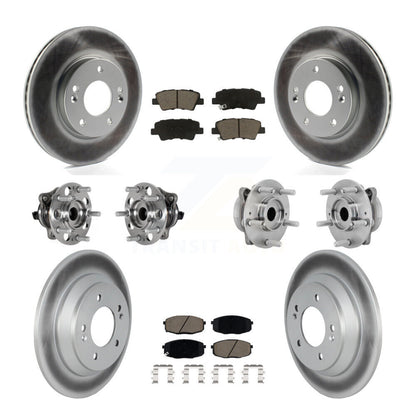 Hub Bearing Coated Disc Brake Rotor & Pad Front Rear Kit (10Pc) For Hyundai Kona