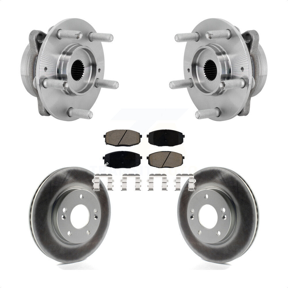 Hub Bearing Assembly Coat Brake Rotor Pads Front Kit For Hyundai Kona Kia Seltos