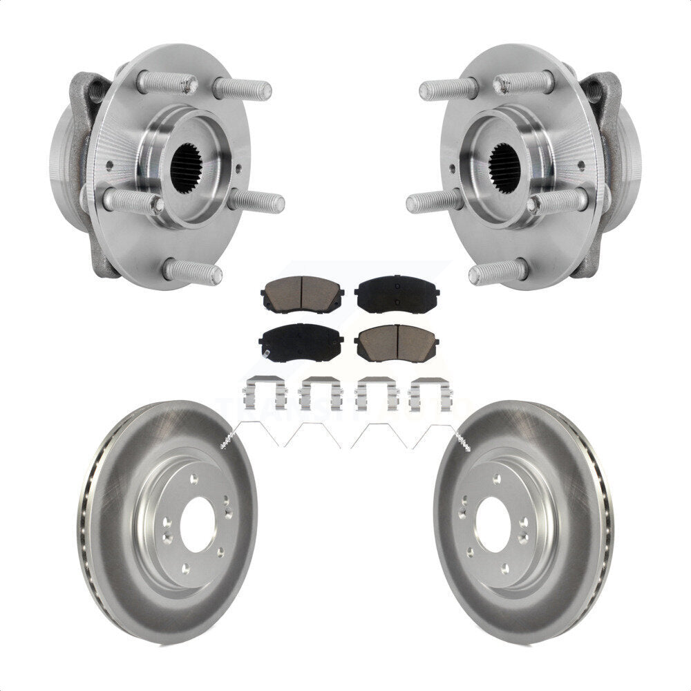 Hub Bearing Assembly Coat Brake Rotor Pads Front Kit For Hyundai Kona Kia Seltos