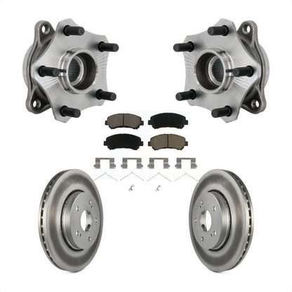 Hub Bearing Assembly Coat Brake Rotor Pad Front Kit For 2010-2013 Suzuki Kizashi