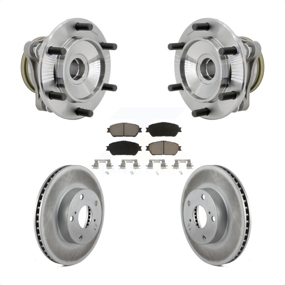 Hub Bearing Coat Brake Rotor Pad Front Kit For Toyota Tacoma Pre Runner with RWD