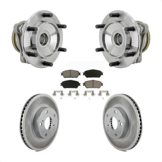Hub Bearing Coat Brake Rotor Pad Front Kit For Toyota Tacoma Pre Runner with RWD