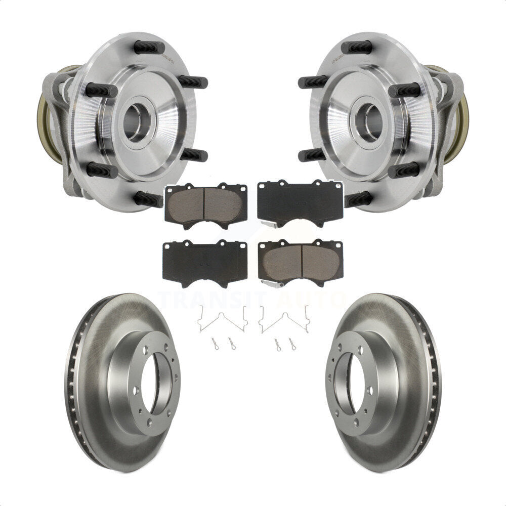 Hub Bearing Coat Brake Rotor Pads Front Kit For Toyota Tacoma 4Runner FJ Cruiser