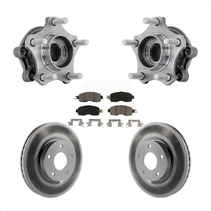 Hub Bearing Assembly Coat Brake Rotor Pads Front Kit For 2019-2023 Nissan Altima