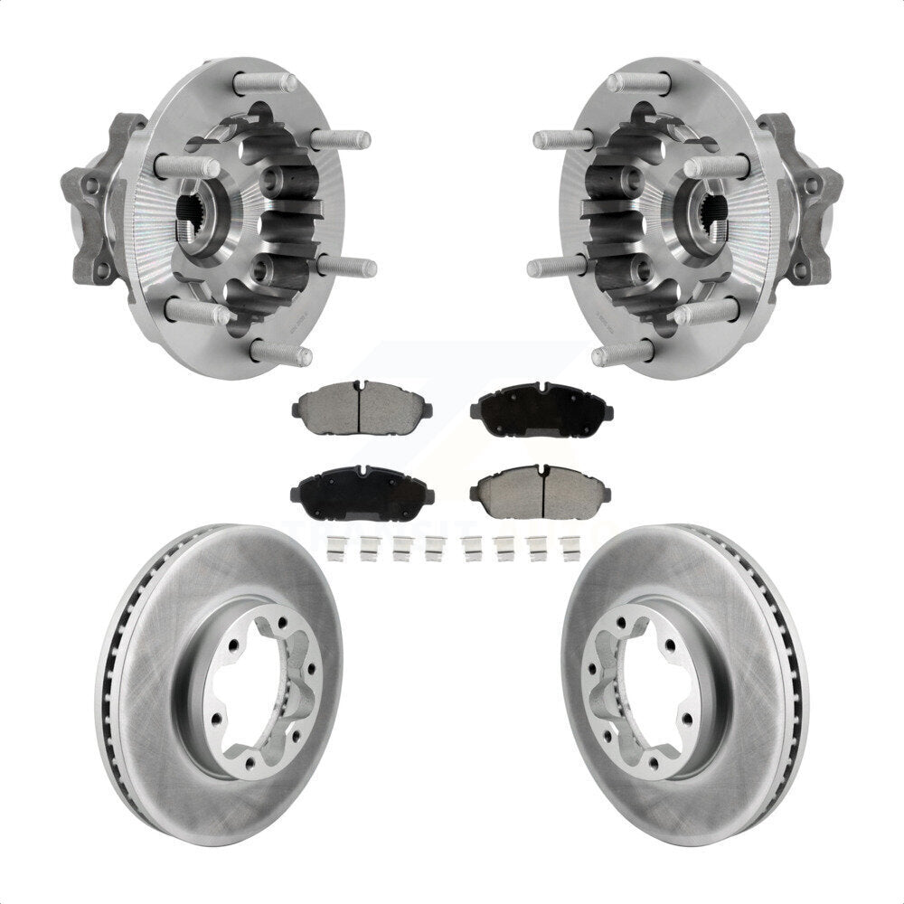 Hub Bearing Coat Brake Rotor Pads Front Kit For Ford Transit-250 Transit-350 AWD