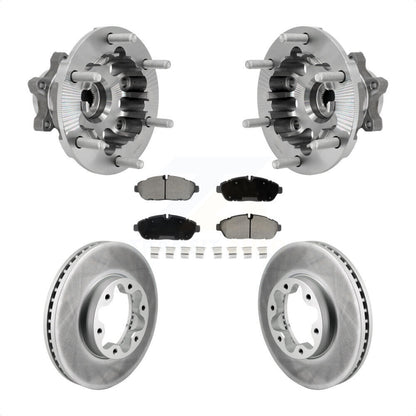 Hub Bearing Coat Brake Rotor Pads Front Kit For Ford Transit-250 Transit-350 AWD