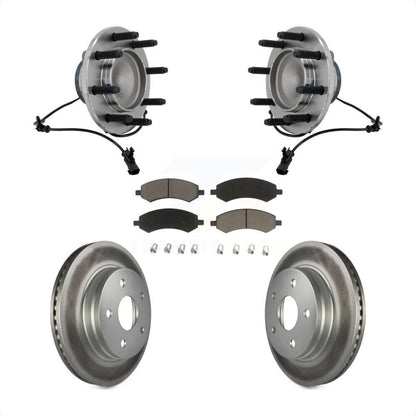 Hub Bearing Coat Brake Rotor Pads Front Kit For Dodge Ram 1500 With 8 Lug Wheels