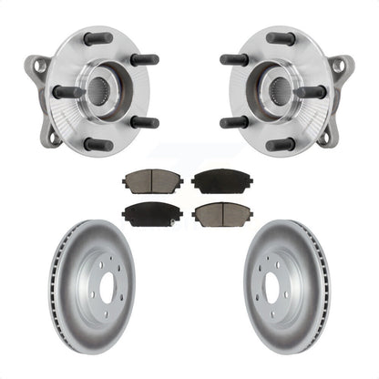 Hub Bearing Assembly Coated Brake Rotor Pads Front Kit For 2021-2022 Mazda 3 AWD