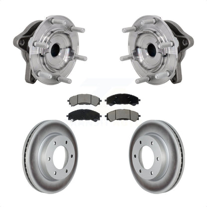 Hub Bearing Coated Disc Brake Rotor Pads Front Kit For 2019-2023 Ford Ranger 4WD