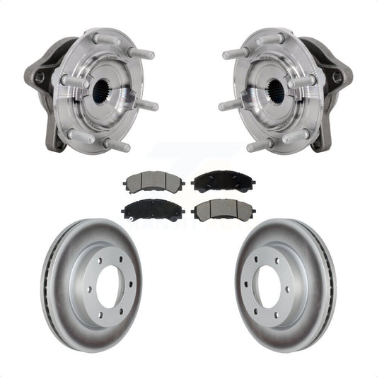 Hub Bearing Coated Disc Brake Rotor Pads Front Kit For 2019-2023 Ford Ranger 4WD