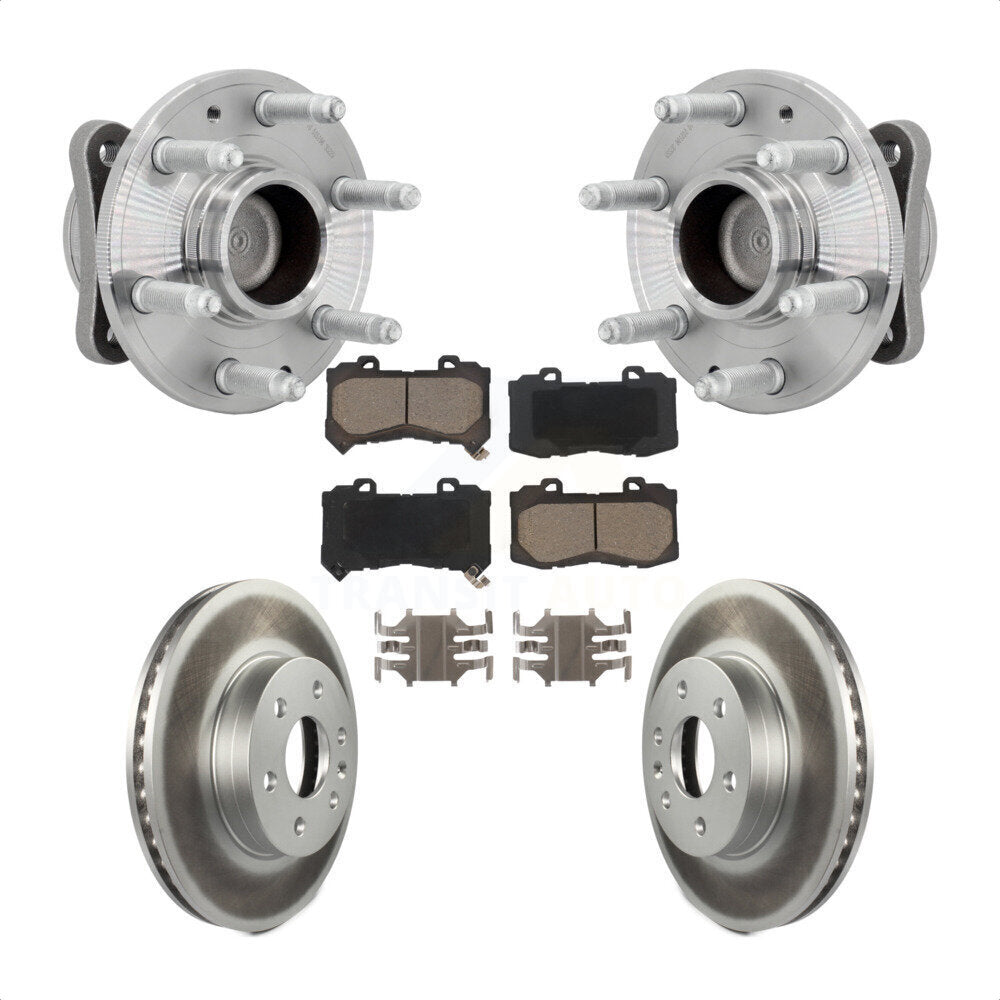 Hub Bearing Coat Brake Rotor Pad Front Kit For Chevrolet Colorado GMC Canyon RWD