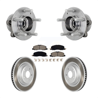 Hub Bearing Coat Brake Rotor Pad Front Kit For Ford Explorer Lincoln Aviator AWD