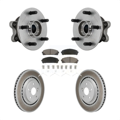 Hub Bearing Coated Brake Rotor And Pad Front Kit For 2020-2022 Toyota Highlander
