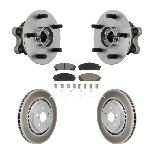 Hub Bearing Coated Brake Rotor And Pad Front Kit For 2020-2022 Toyota Highlander