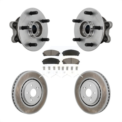 Hub Bearing Assembly Coat Brake Rotor Pads Front Kit For 2021-2023 Toyota Sienna