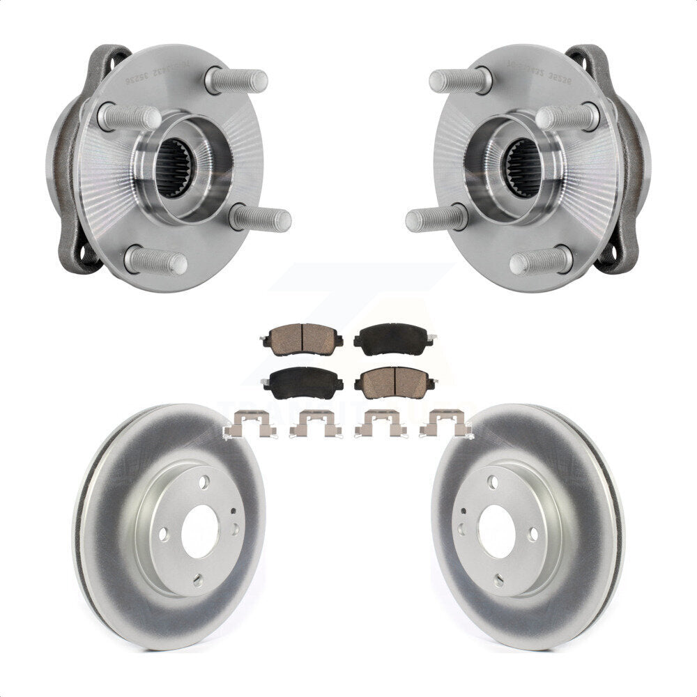 Hub Bearing Assembly Coated Brake Rotor Pads Front Kit For Toyota Yaris iA Scion