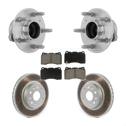 Hub Bearing Coat Brake Rotor Pad Front Kit For Chevrolet Camaro Cadillac CTS CT6