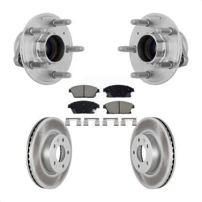 Hub Bearing Assembly Coated Disc Brake Rotor And Pads Front Kit For Cadillac ATS