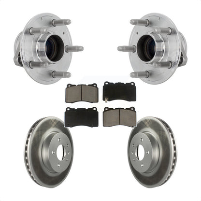 Hub Bearing Assembly Coated Disc Brake Rotor And Pads Front Kit For Cadillac ATS